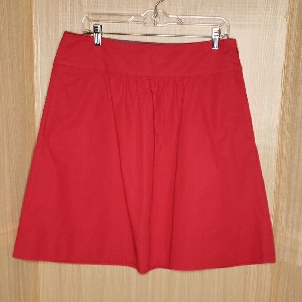J. Crew Womens Cotton Pink A Line Side Zip Skirt 10